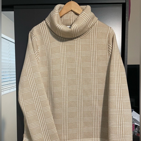 J. Crew Sweaters - J Crew - Worn once Plaid Turtleneck Sweater